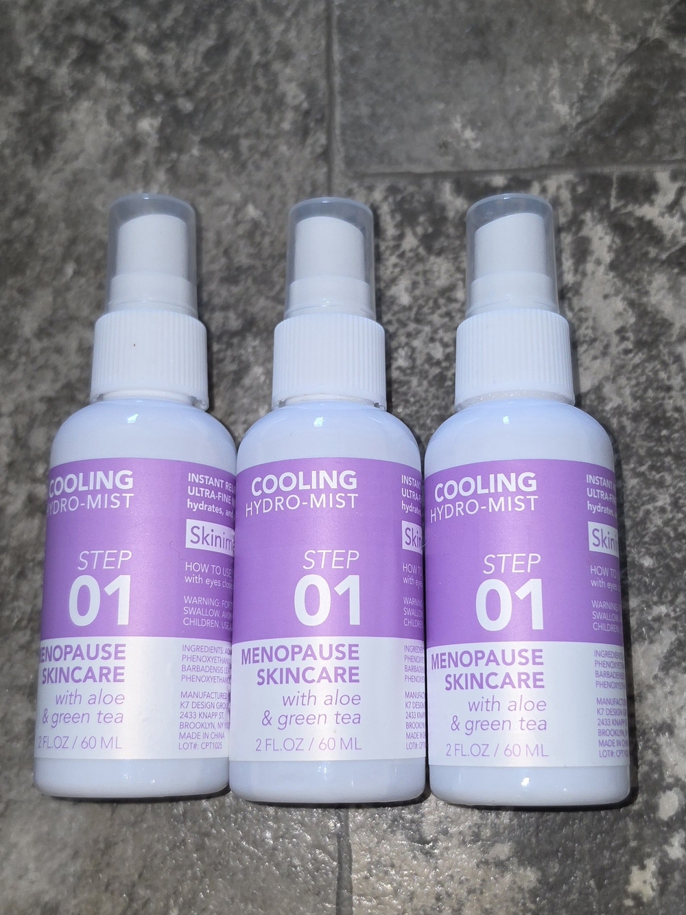 3 x Skinimalism Cooling Hydro‑Mist Step 01 Menopause Skincare Spray - 2fl Oz